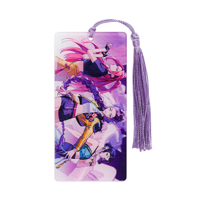 Kpop Demon Hunters Huntrix Cartoon Bookmarks  Anime Cute Stationery for Kpop Fans & Book Lovers, School Supplies Page Markers