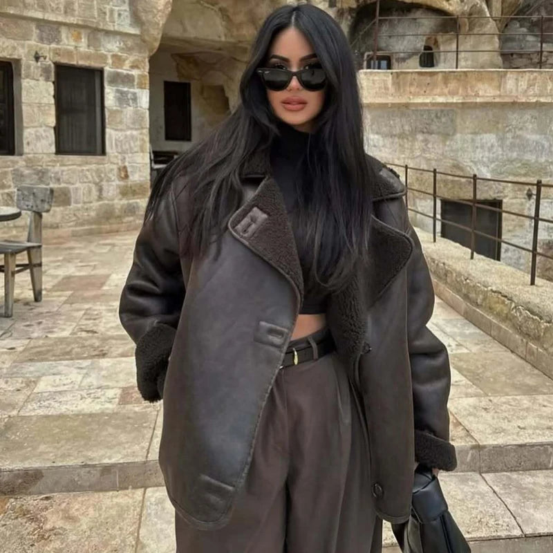 Faux Wool Coats And Mixtures Jacket