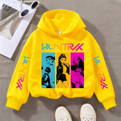 2025 Fall and Winter New Cute Fashion Hoodie KPOP Demon Hunters Children's Sweatshirt Girls' Clothes Girls' Sweatshirt