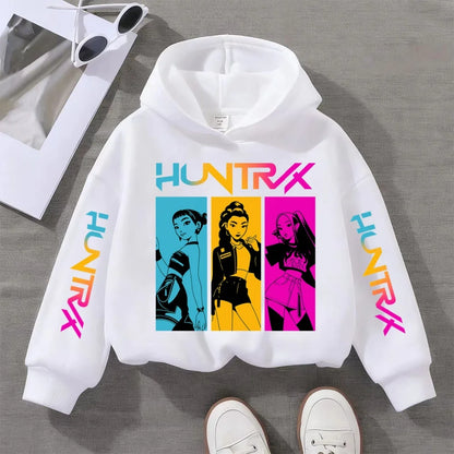2025 Fall and Winter New Cute Fashion Hoodie KPOP Demon Hunters Children's Sweatshirt Girls' Clothes Girls' Sweatshirt