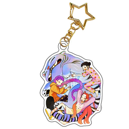K-Pop Demon Hunters Preorder Huntr-x Keychain - Fan Art Self Made Acrylic Charm Anime Classics Game Collection Toy Gift