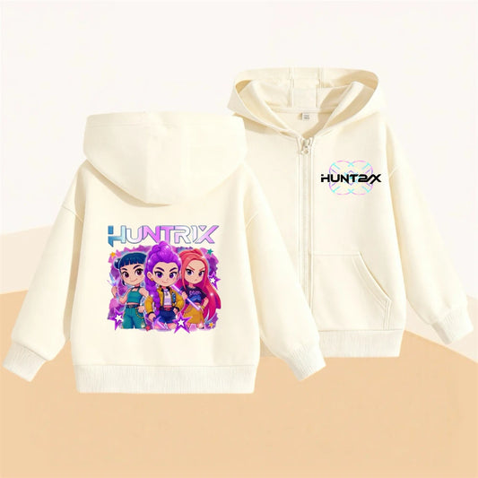 KPop Demon Hunters Hoodies Popular Clothes Long Sleeve Hooded Tops Outerwear New Design Loose Casual Fashion Sweatshirts Coats