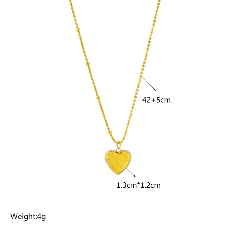 DIEYURO 316L Stainless Steel Heart Eye Square Butterfly Pendant Necklace For Women New Girls Choker Clavicle Chain Jewelry Gifts