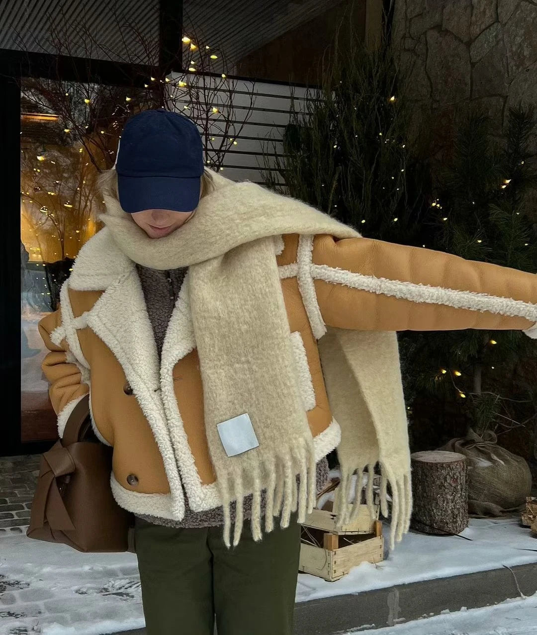 Lamb Fur Plush Jacket High Street Outwear