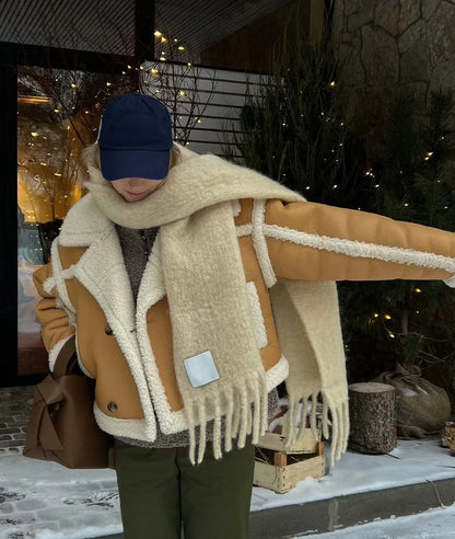 Lamb Fur Plush Jacket High Street Outwear