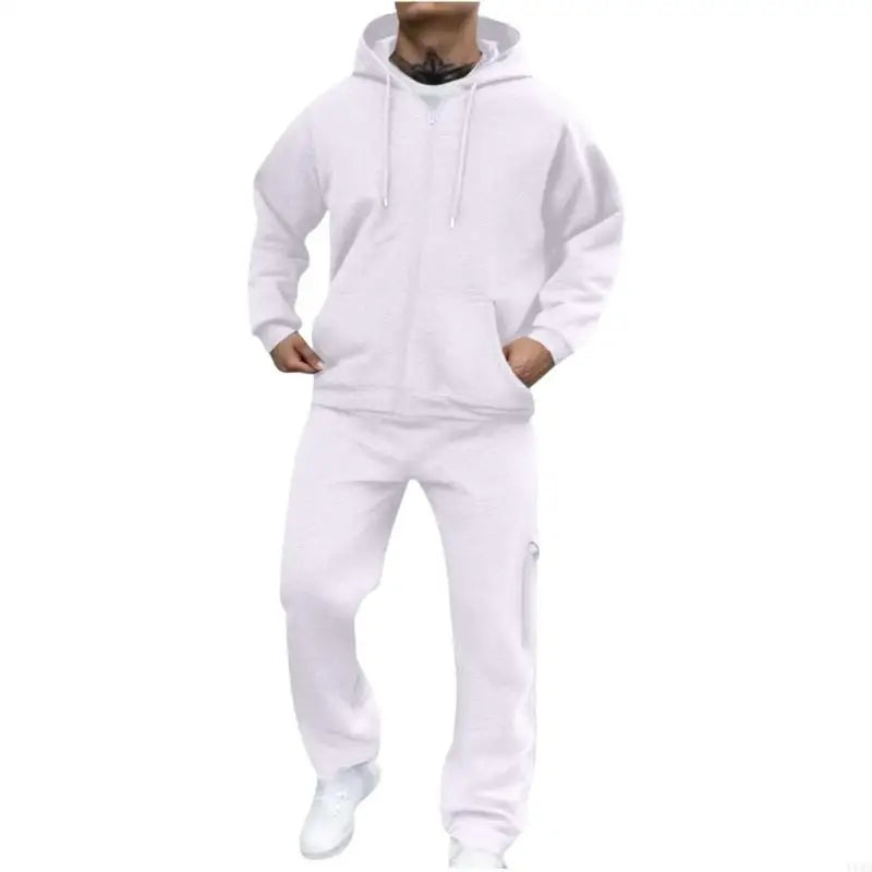 Men's Tracksuit 2 Piece Hoodie and Sweatpants Set Sweatsuits Casual Full Zip Athletic Track Suit Sets