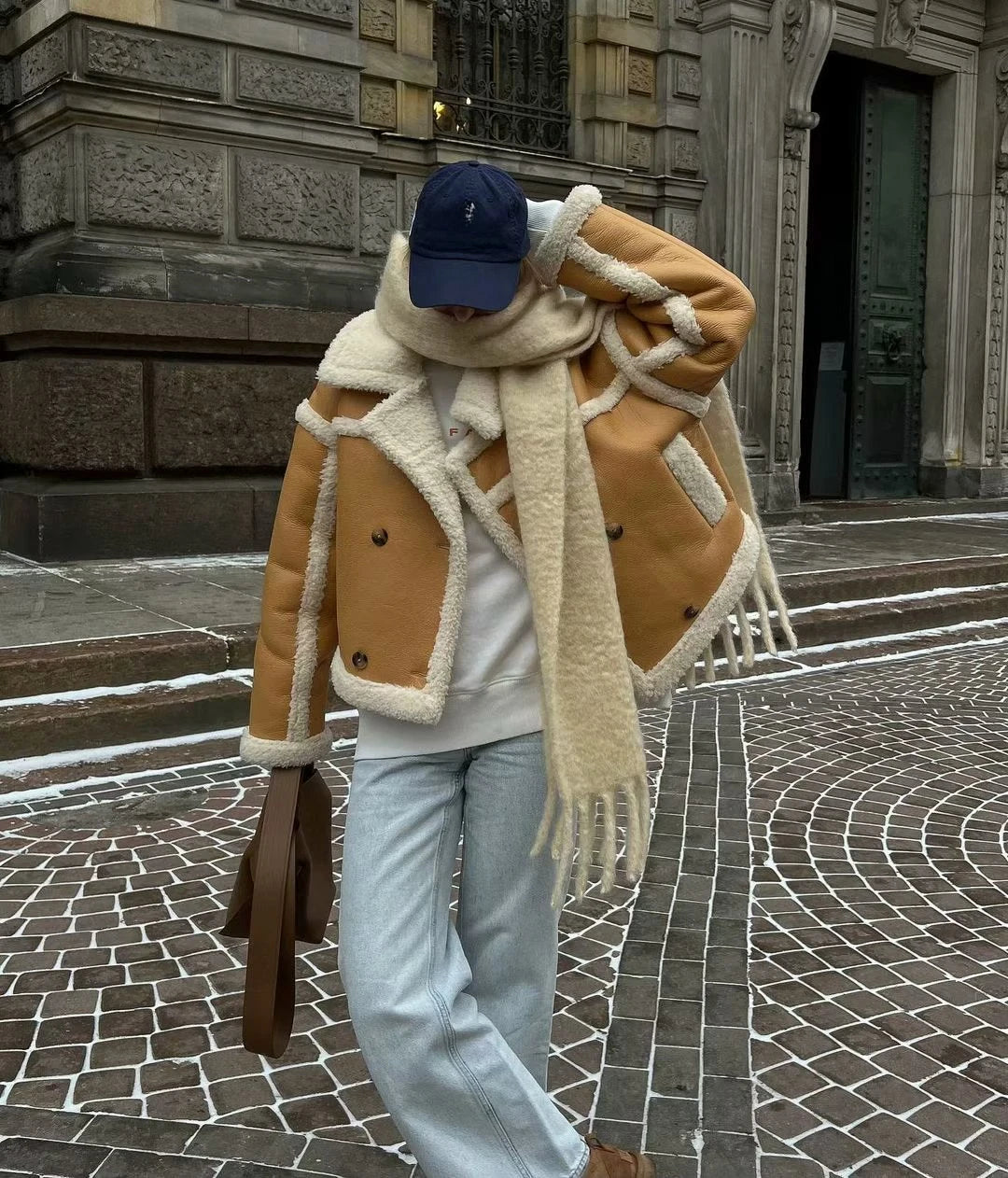 Lamb Fur Plush Jacket High Street Outwear