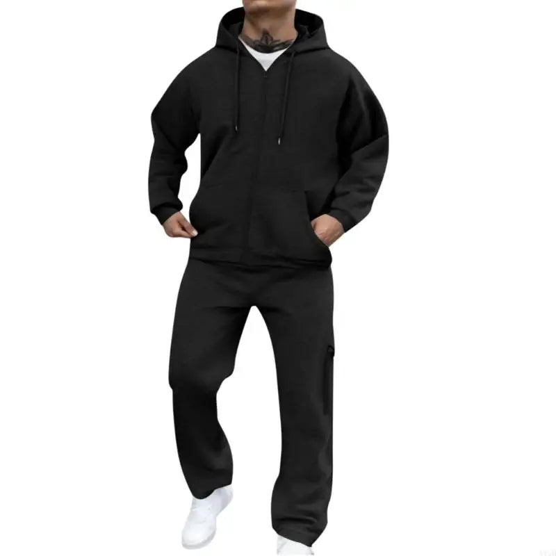 Men's Tracksuit 2 Piece Hoodie and Sweatpants Set Sweatsuits Casual Full Zip Athletic Track Suit Sets