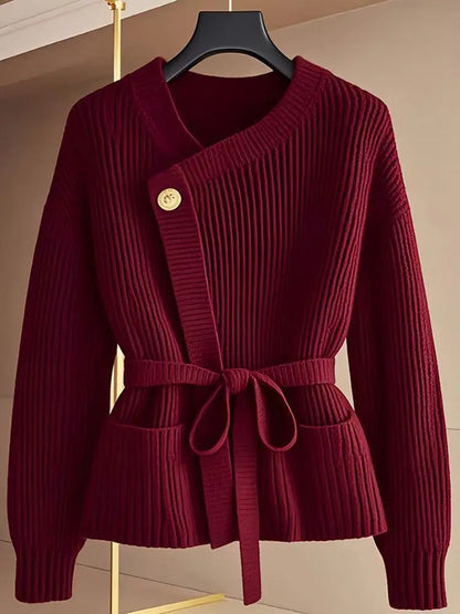 Red Stylish Knit Sweater