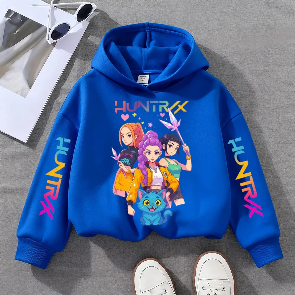 2025 Fall and Winter New Cute Fashion Hoodie KPOP Demon Hunters Children's Sweatshirt Girls' Clothes Girls' Sweatshirt