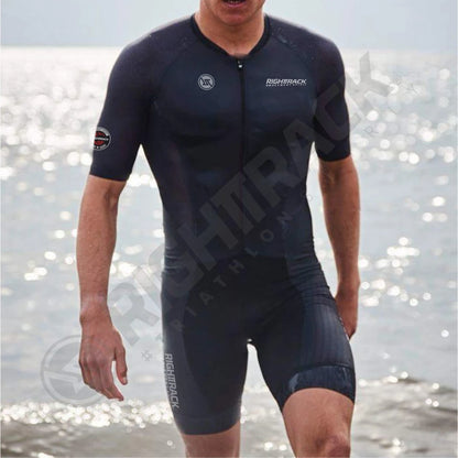 Hot RIGHTTRACK Trisuit MEN'S World Triathlon Jumpsuit Summer Skinsuit Swimming Cycling Running Competition Appare